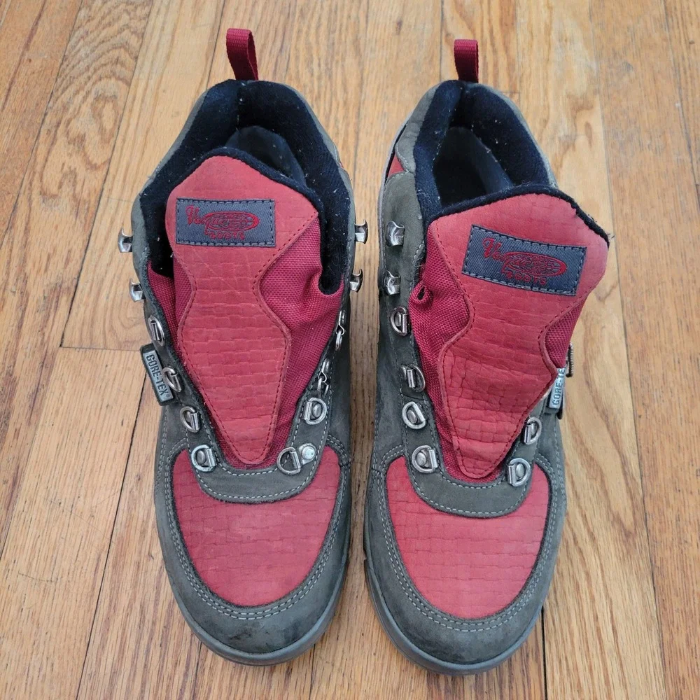Vasque 7 Gore Tex Hiking Mountaineering Boot Red Gray Vibram Outdoor‎ Gore Tex